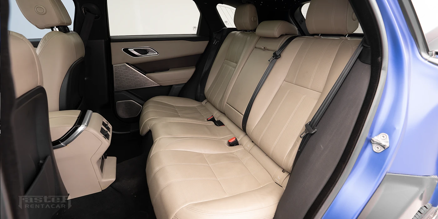 Range Rover Velar Blue Interior Back Seats